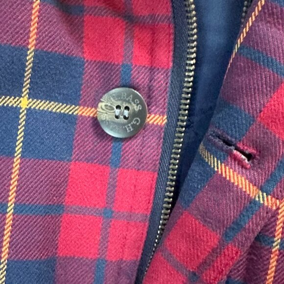 G.H. Bass & Co. Flannel and Suede Leather Quilt Lined Jacket - Size Medium -VGUC - Picture 5 of 13